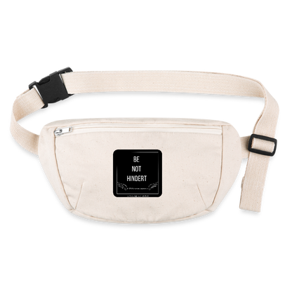 Recycelte Gürteltasche "BE NOT HINDERT" -FLÜGELsichtbarmacher - Naturweiß