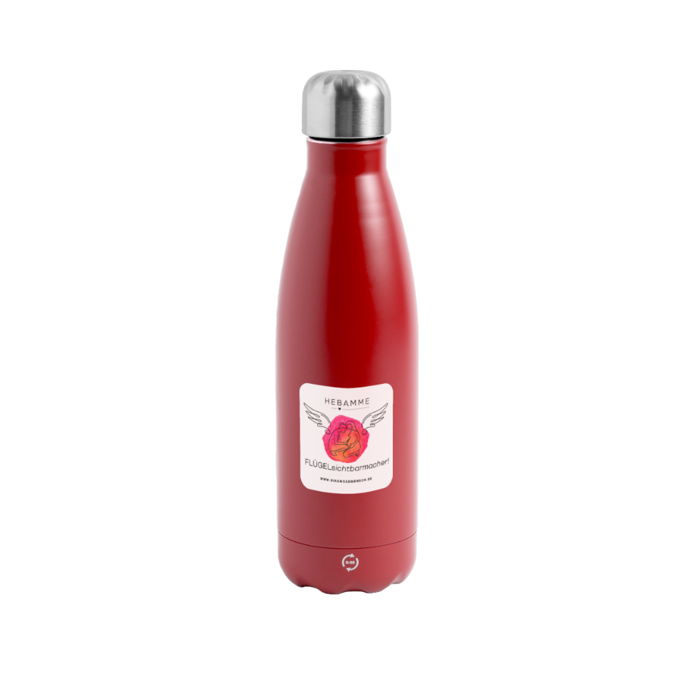 Thermosflasche 500 ml "Hebamme" - FLÜGELsichtbarmacher - Rot