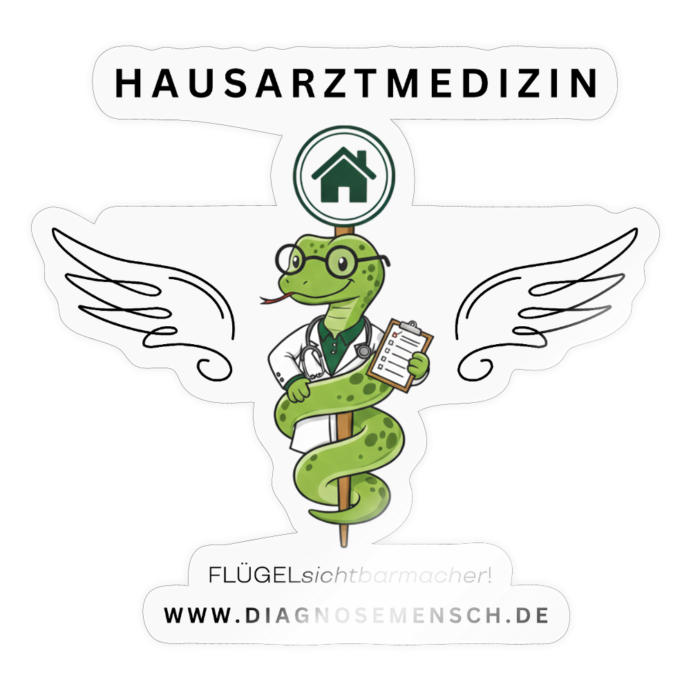 Sticker "Hausarztmedizin" - FLÜEGLsichtbarmacher - Transparent glänzend