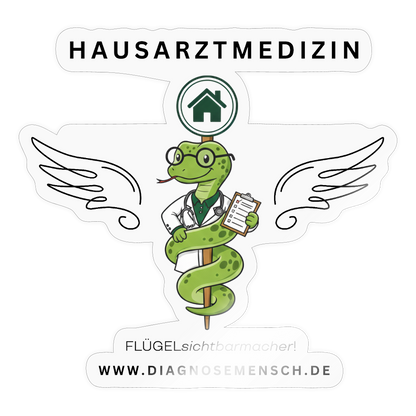 Sticker "Hausarztmedizin" - FLÜEGLsichtbarmacher - Transparent glänzend