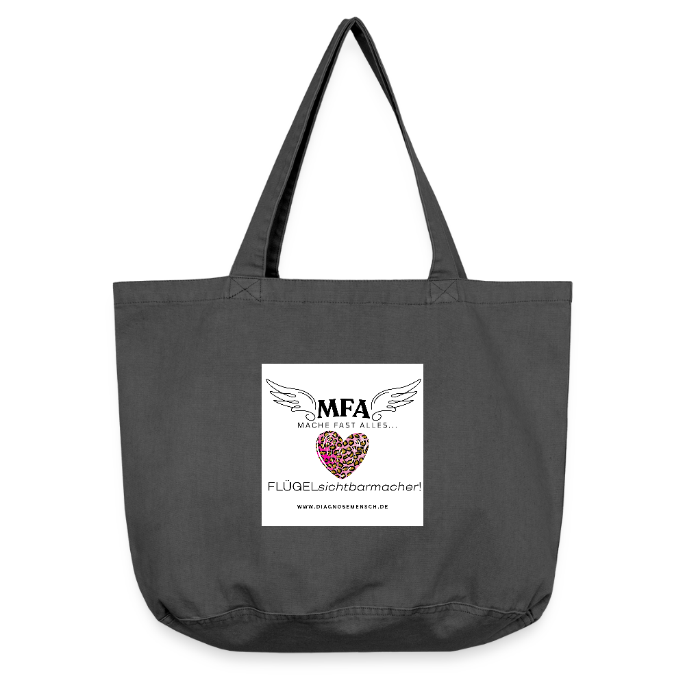 Vintage-Washed Shopper - Vintage Schwarz