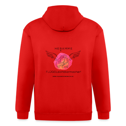 Unisex Heavyweight Kapuzenjacke "Hebamme" - Best Buddy - Rot