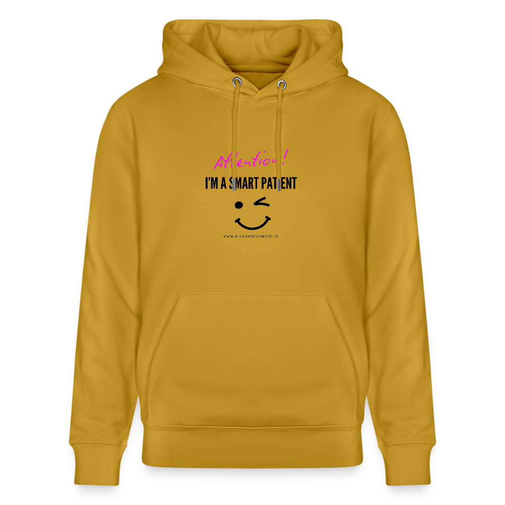 Bio-Hoodie CRUISER  "I'm a smart patient" - Funny - Ocker