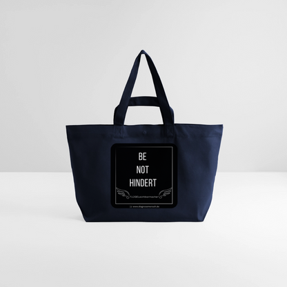 Recycelte Shopping Bag "BE NOT HINDERT" - FLÜGELsichtbarmacher - Navy