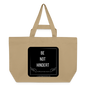 Recycelte Shopping Bag "BE NOT HINDERT" - FLÜGELsichtbarmacher - Karamell 