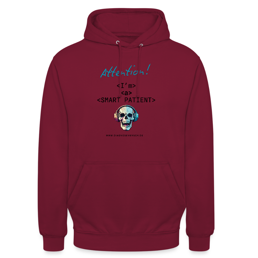 Unisex Hoodie "I'm a smart  patient" - Bad Boy - Bordeaux