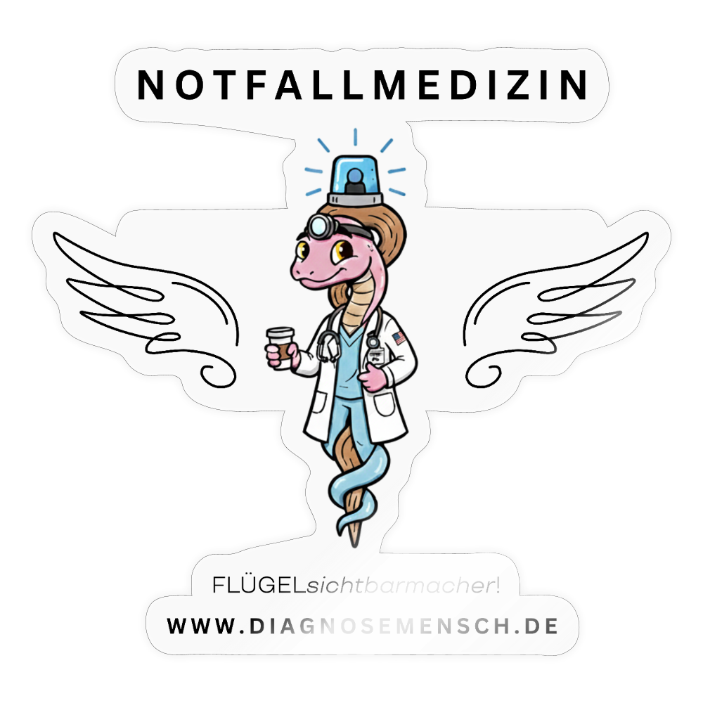Sticker "Notfallmedizin" - FLÜGELsichtbarmacher - Transparent glänzend