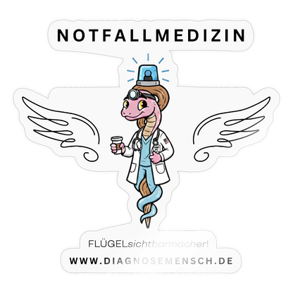 Sticker "Notfallmedizin" - FLÜGELsichtbarmacher - Transparent glänzend