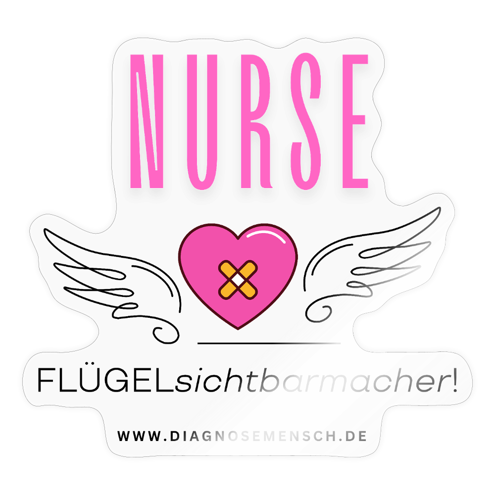 Sticker "Flügel Nurse" - Best Buddy - Transparent glänzend