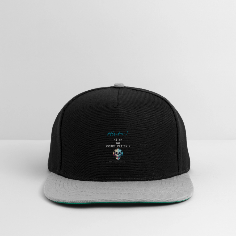 Snapback Cap "I'm a smart patient" - Bad Boy - Schwarz/Grau