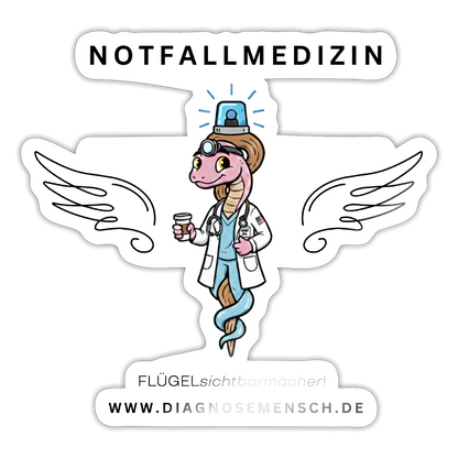 Sticker "Notfallmedizin" - FLÜGELsichtbarmacher - Weiß glänzend