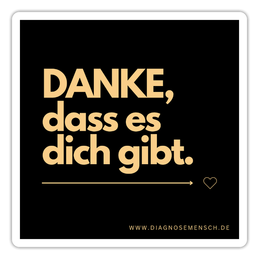 Sticker "DANKE" - Best Buddy - Mattweiß