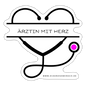 Sticker "Ärztin mit Herz" - Best Buddie - Mattweiß