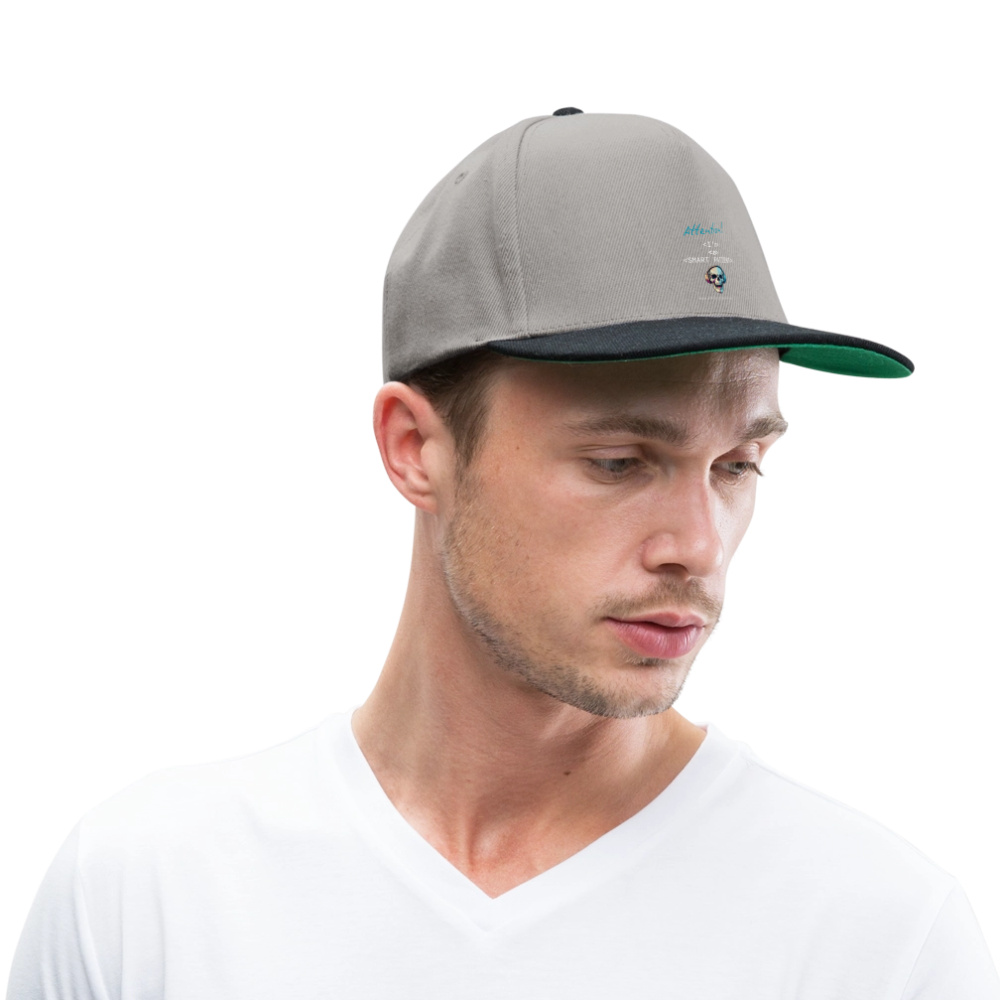 Snapback Cap "I'm a smart patient" - Bad Boy - Graphit/Schwarz