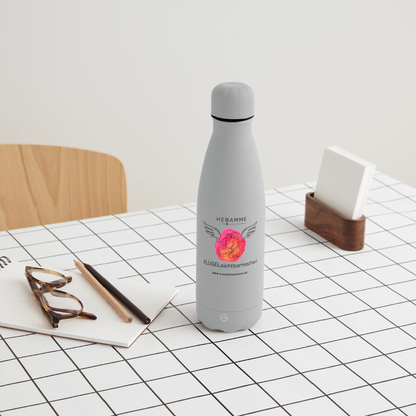 SOFT TOUCH Thermosflasche 500 ml "Hebamme" - Best Buddy - Grau
