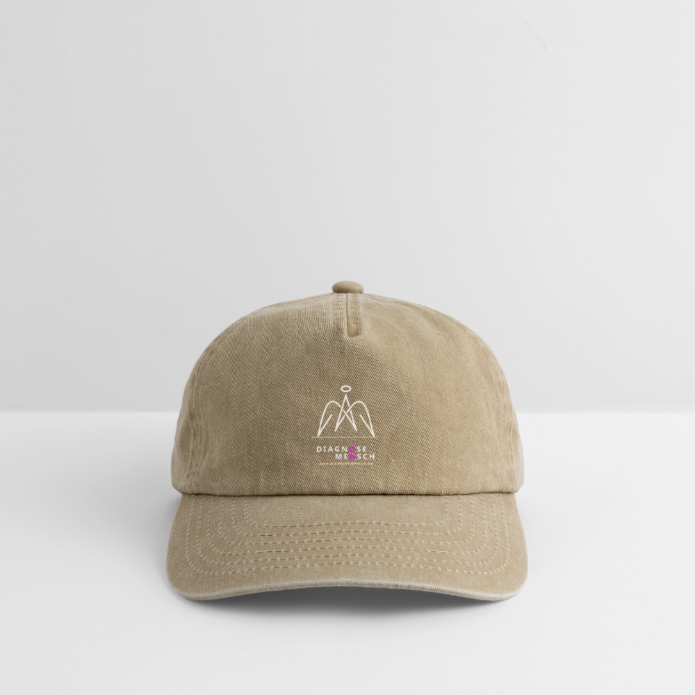 Relaxed Vintage Cap "Diagnose Mensch - ON" - Vintage Beige