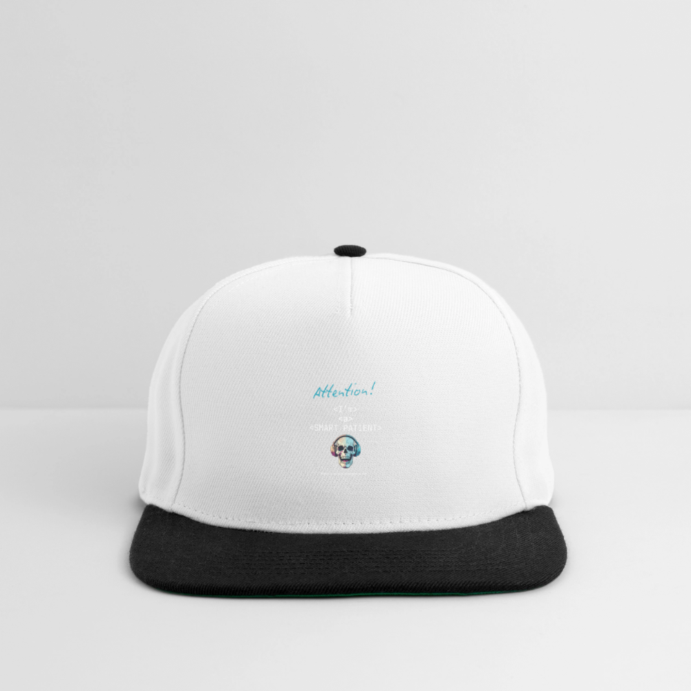 Snapback Cap "I'm a smart patient" - Bad Boy - Weiß/Schwarz