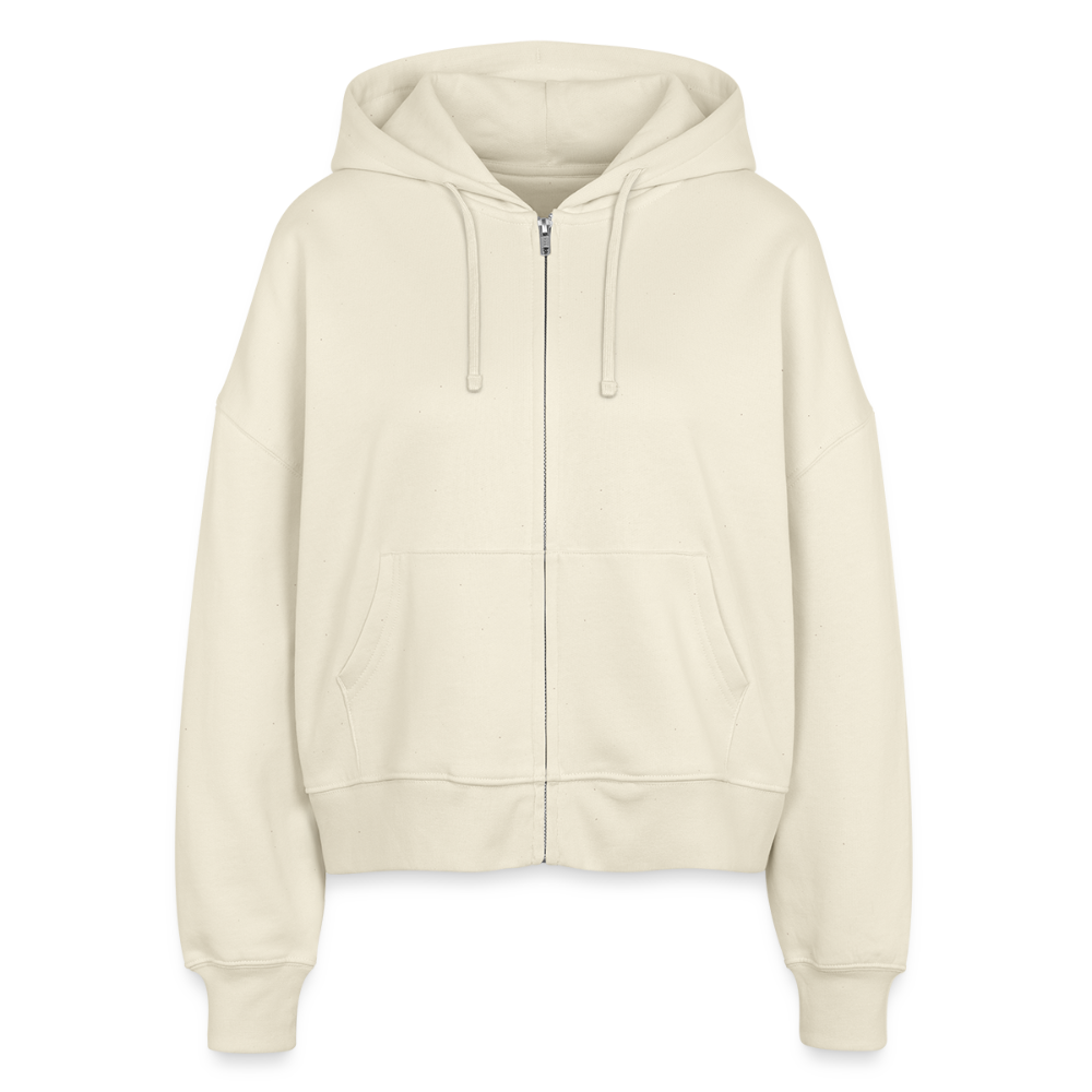 Frauen Bio Zip Hoodie "Hebamme" - Best Buddy - Weißgrau