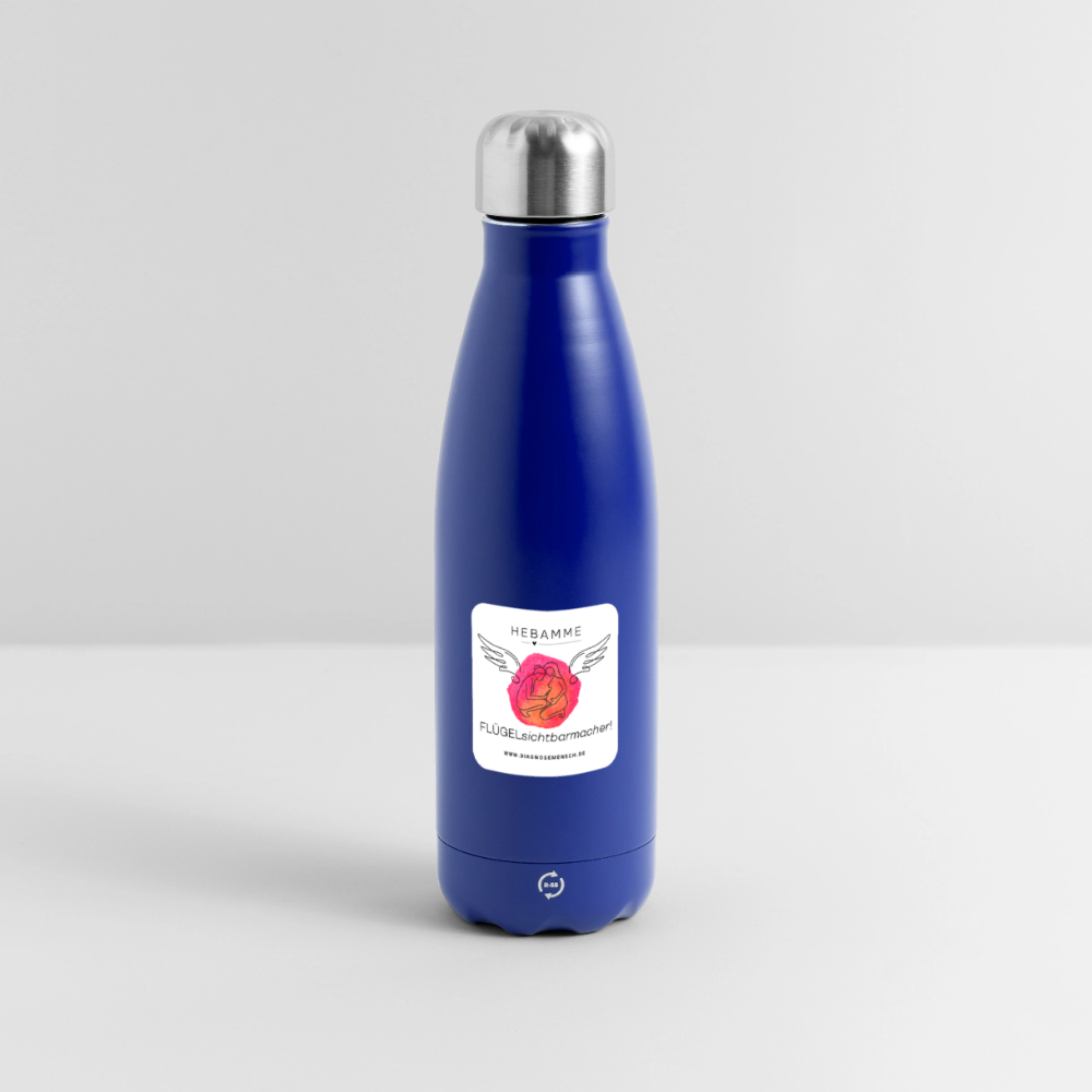 Thermosflasche 500 ml "Hebamme" - FLÜGELsichtbarmacher - Dunkelblau 