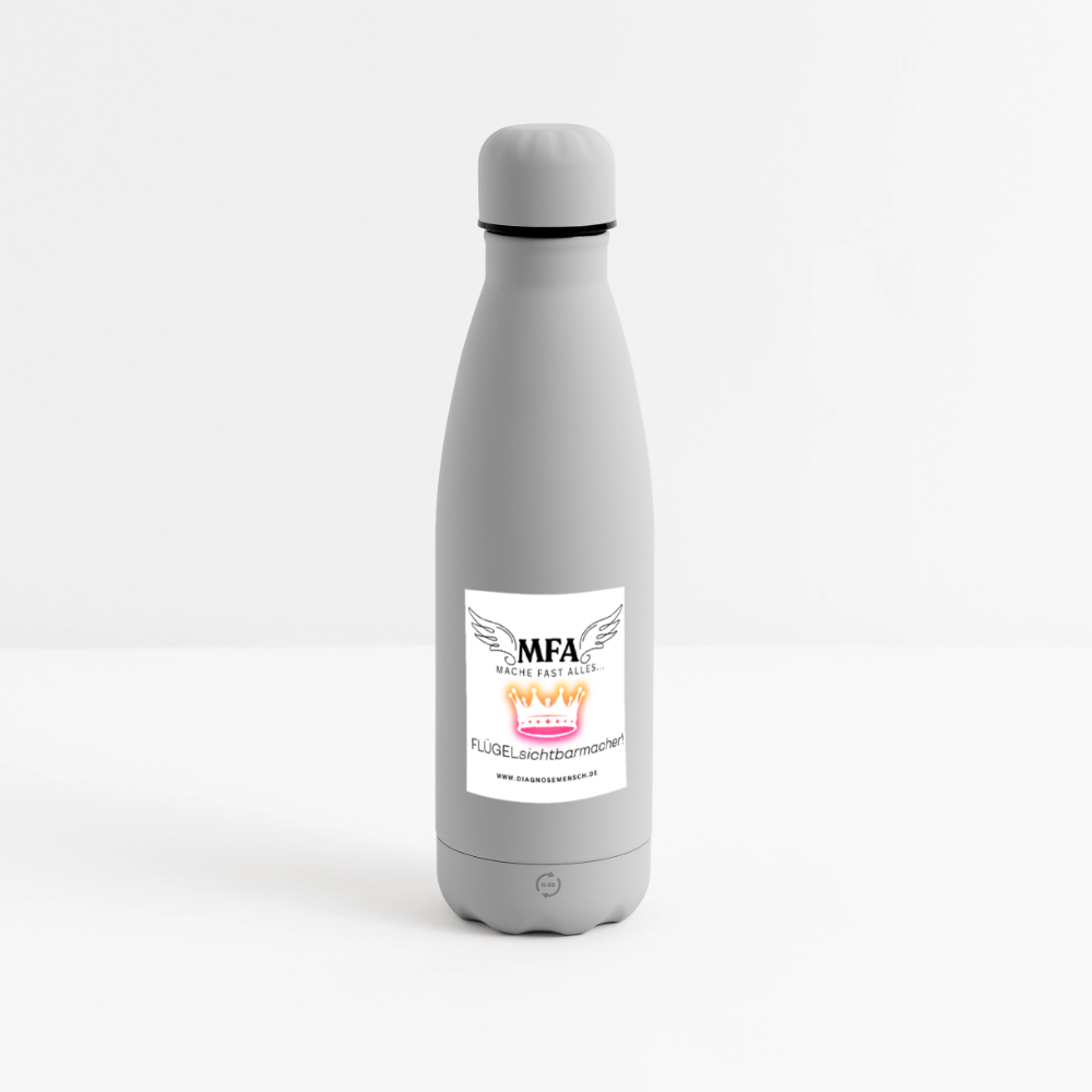 SOFT TOUCH Thermosflasche 500 ml "MFA CROWN" - Best Buddy - Grau