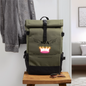 Rolltop Rucksack "MFA CROWN" - Best Buddy - Olive/Schwarz