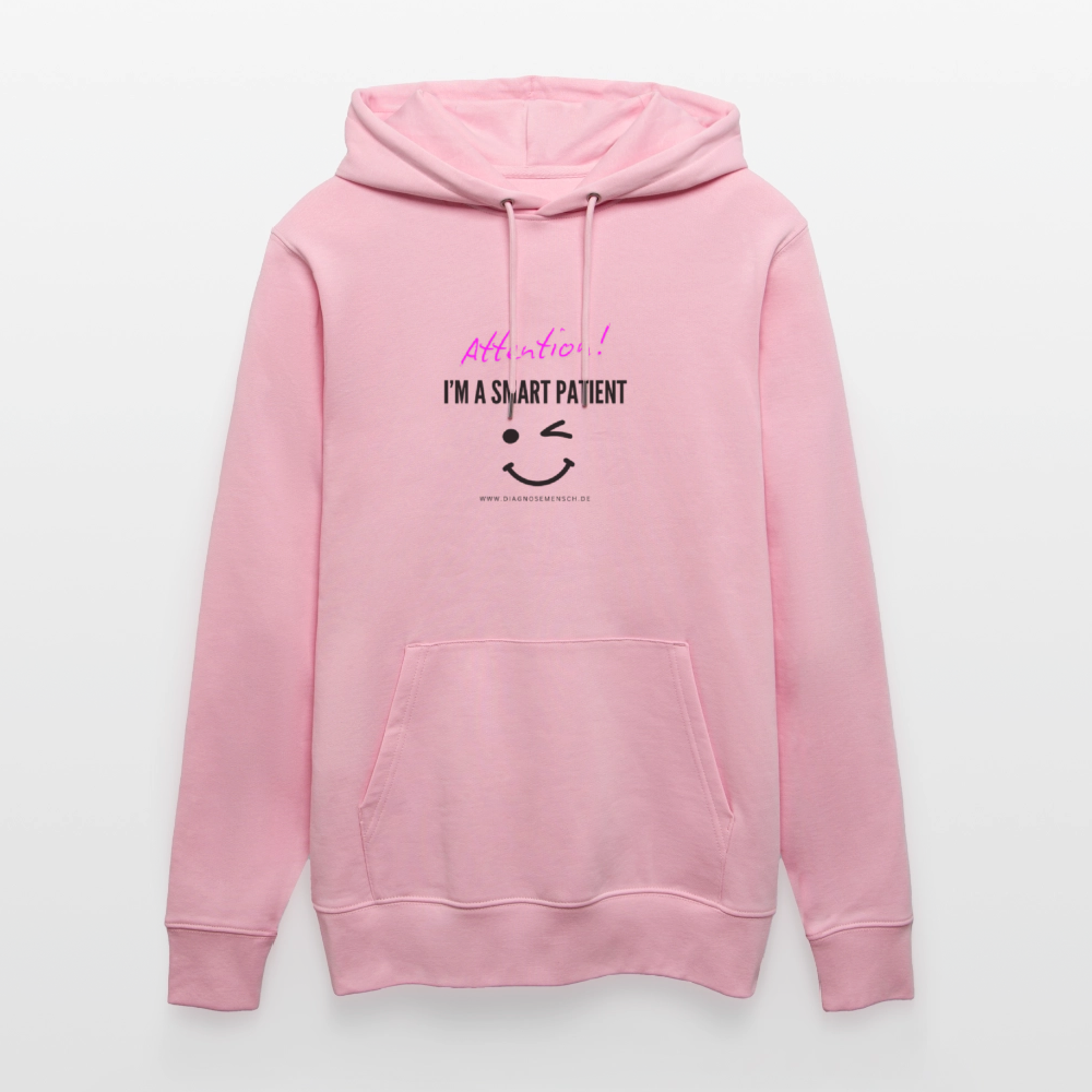 Bio-Hoodie CRUISER  "I'm a smart patient" - Funny - Hellrosa