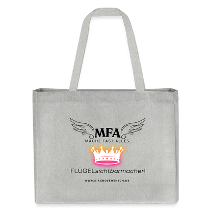 Shopping Bag recycelt XXL  "MFA CROWN" - Best Buddy - Grau meliert