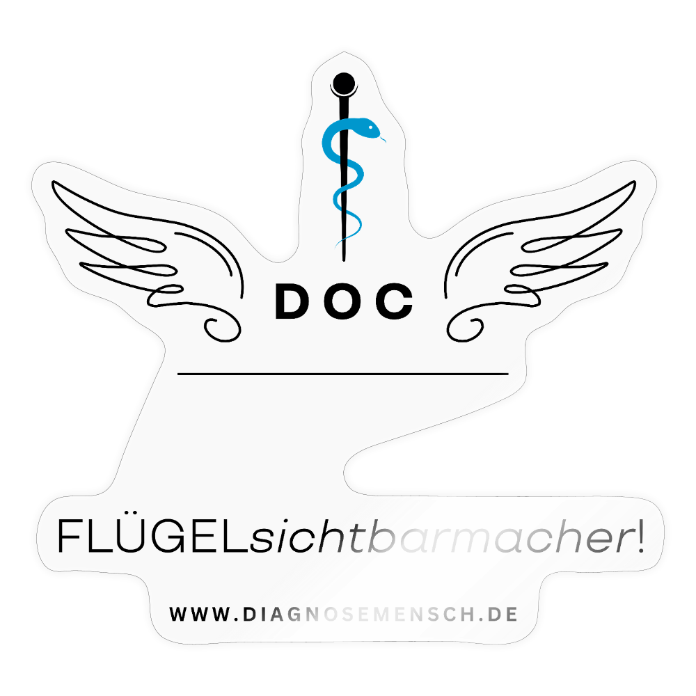 Sticker "Flügel Doc" - Best Buddy - Transparent glänzend
