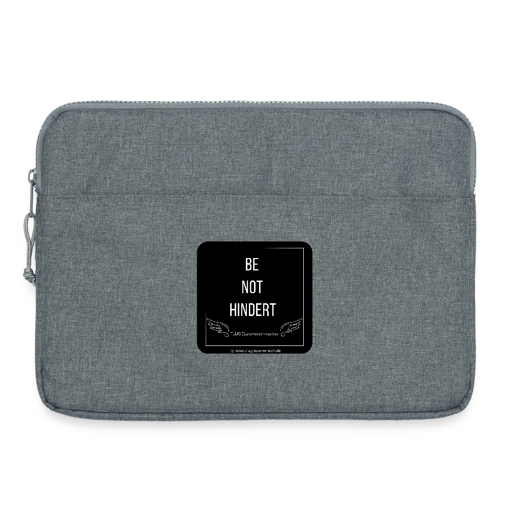 Laptoptasche 15" "BE NOT HINDERT" - FLÜGELsichtbarmacher - Grau meliert