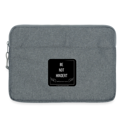 Laptoptasche 15" "BE NOT HINDERT" - FLÜGELsichtbarmacher - Grau meliert