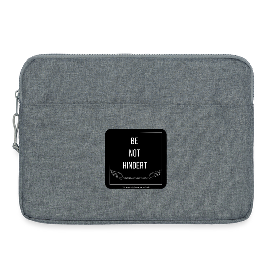 Laptoptasche 15" "BE NOT HINDERT" - FLÜGELsichtbarmacher - Grau meliert
