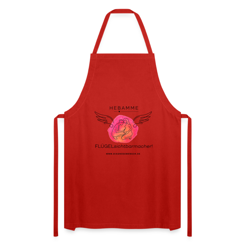 Kochschürze "Hebamme" - Best Buddy - Rot