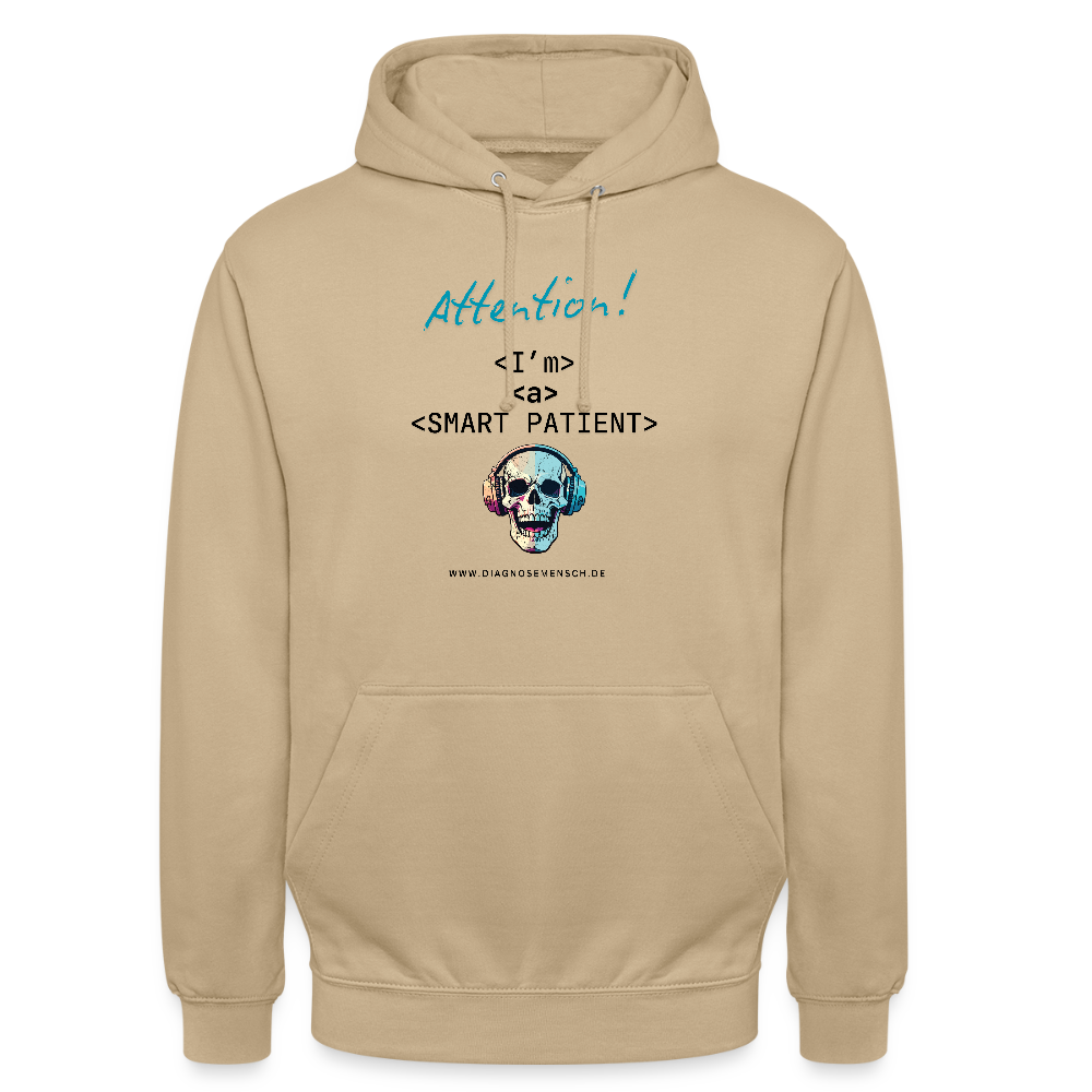 Unisex Hoodie "I'm a smart  patient" - Bad Boy - Beige