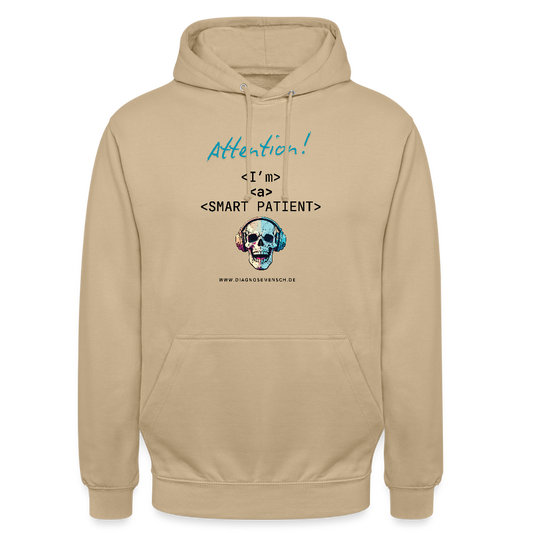 Unisex Hoodie "I'm a smart  patient" - Bad Boy - Beige