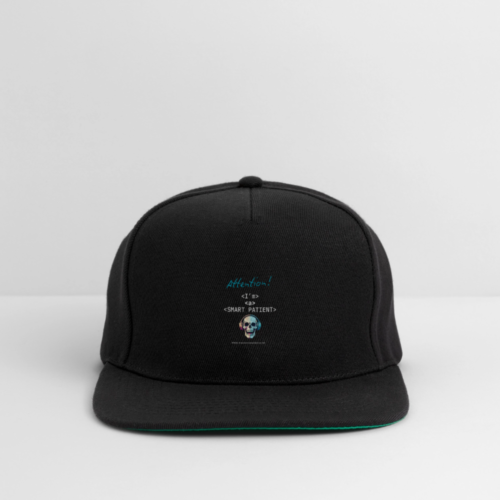 Snapback Cap "I'm a smart patient" - Bad Boy - Schwarz/Schwarz