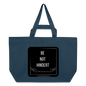Recycelte Shopping Bag "BE NOT HINDERT" - FLÜGELsichtbarmacher - Tiefes Teal 