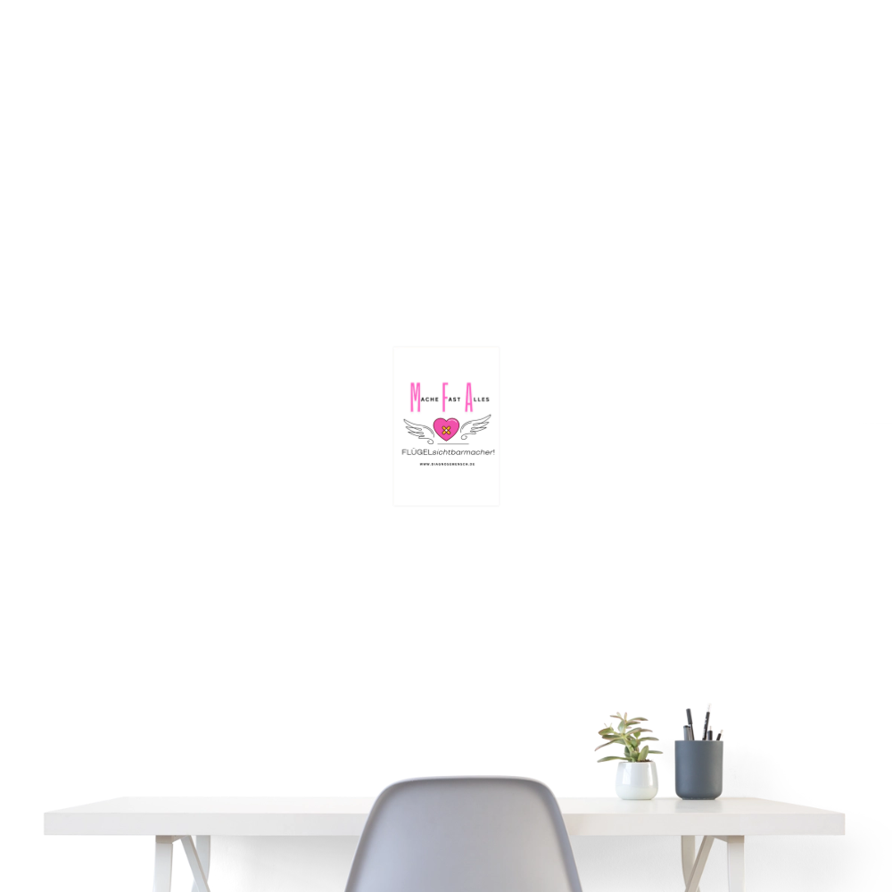 Poster 20x30 cm "MFA" - Best Buddy - Weiß