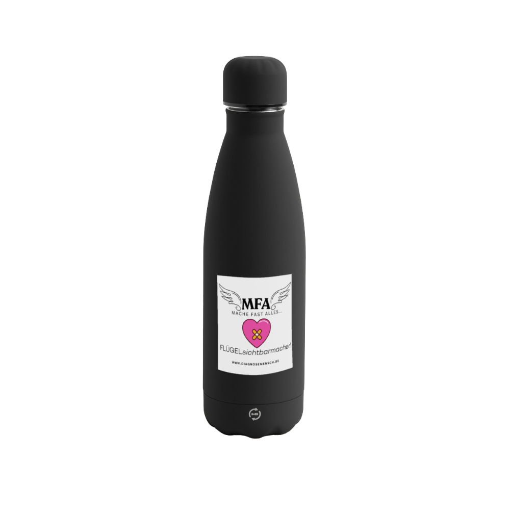 SOFT TOUCH Thermosflasche 500 ml "MFA Herzpflaster" - Best Buddy - Schwarz