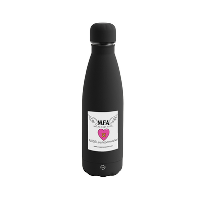SOFT TOUCH Thermosflasche 500 ml "MFA Herzpflaster" - Best Buddy - Schwarz