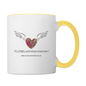 Tasse zweifarbig "FLÜGELsichtbarmacher" - Best Buddy - Weiß/Gelb