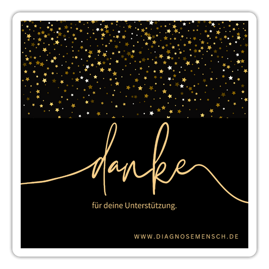 Sticker "DANKE" - Best Buddy - Mattweiß