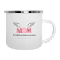 Emaille-Tasse "Flügel Mom" - Best Buddy - Weiß