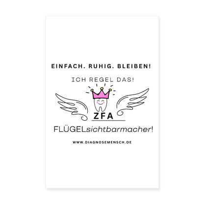 Poster 20x30 cm "ZFA" - Best Buddy - Weiß