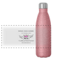 Glitzer Edelstahl Thermosflasche "MFA" - Best Buddy - Pink Glitzer