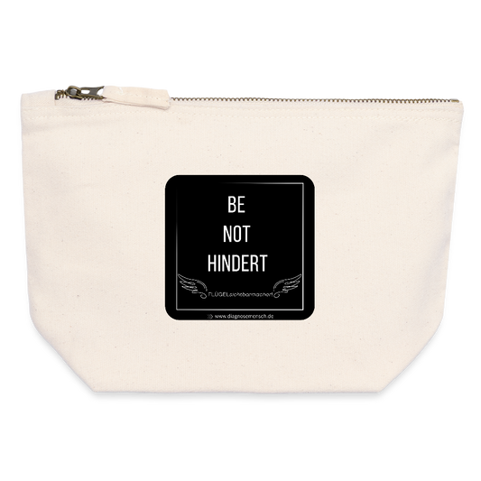CANVAS Täschchen Größe S "BE NOT HINDERT" - FLÜGELsichtbarmacher - Naturweiß