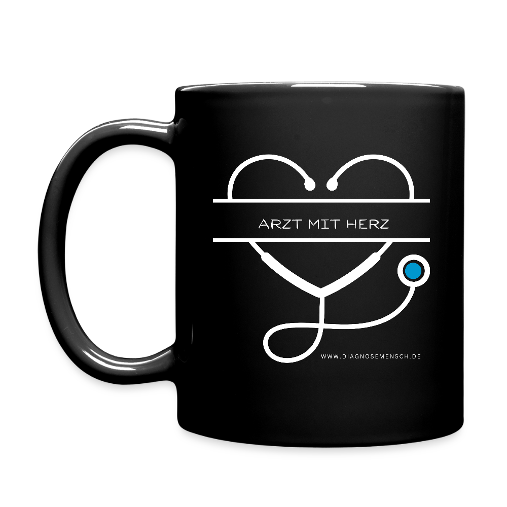 Tasse BLACK " ARzt mit Herz" - Best Buddy - Schwarz