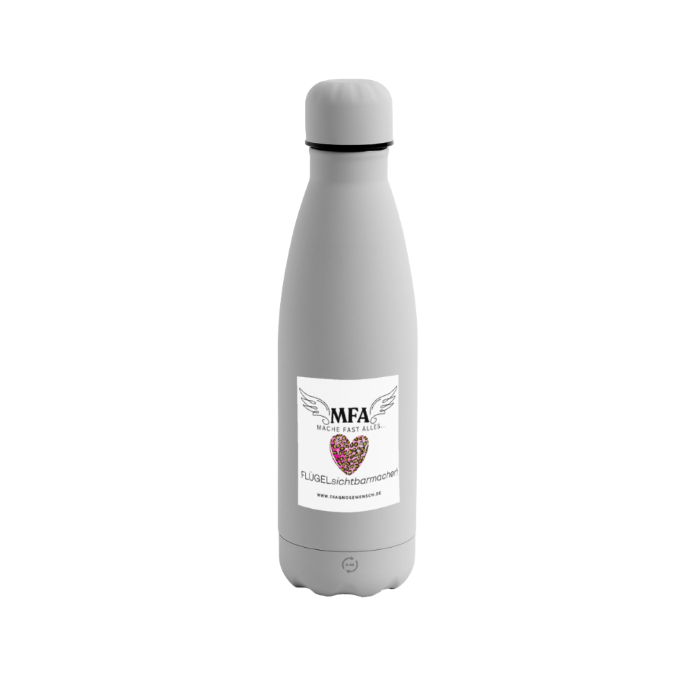 SOFT TOUCH Thermosflasche 500 ml "MFA LEO" - Best Buddy - Grau