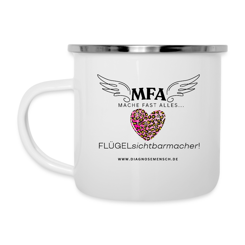 Emaille-Tasse "MFA Leo" - Best Buddy - Weiß