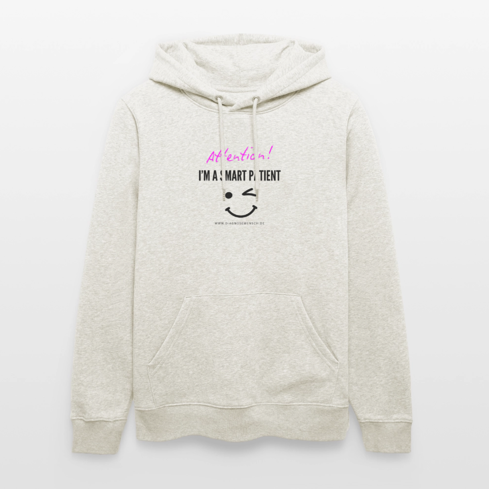 Bio-Hoodie CRUISER  "I'm a smart patient" - Funny - Beige meliert