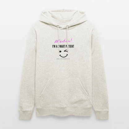 Bio-Hoodie CRUISER  "I'm a smart patient" - Funny - Beige meliert